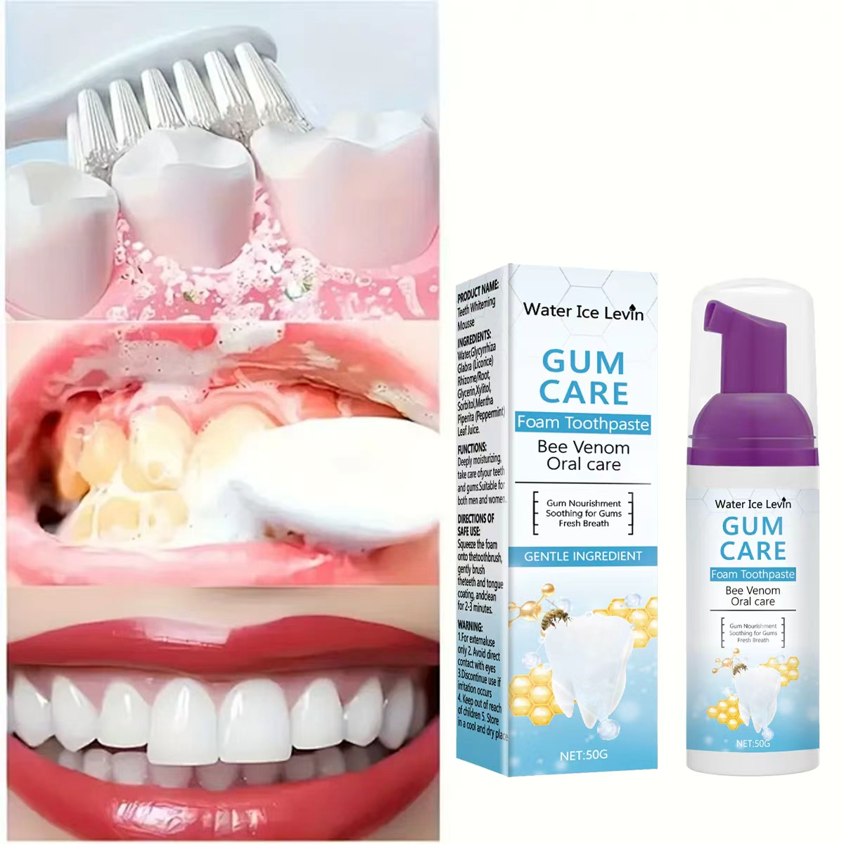 Water Ice Levin Gum Care Foam  – Teeth Whitening Xylitol recenzja i cena