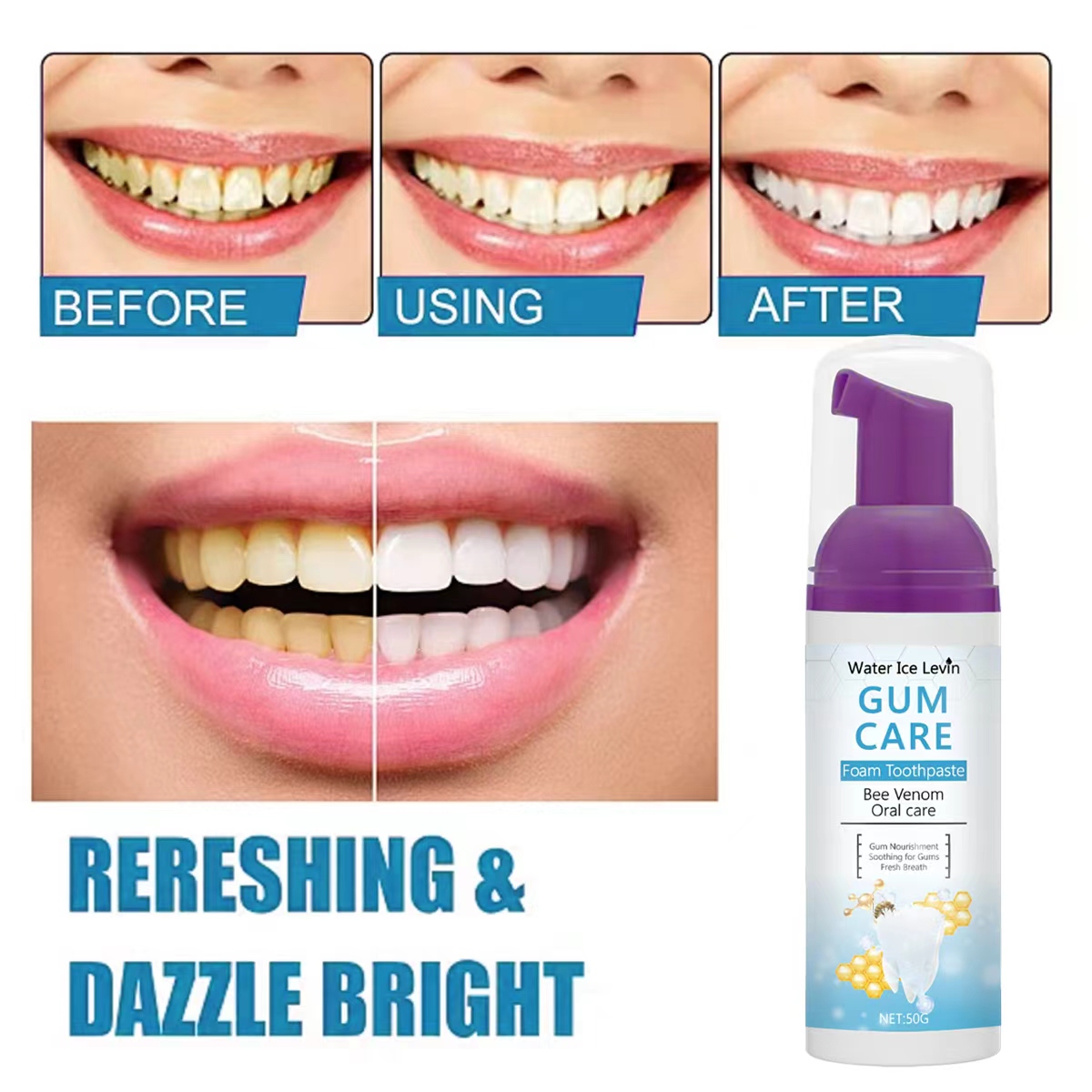 Water Ice Levin Gum Care Foam  – Teeth Whitening Xylitol recenzja i cena