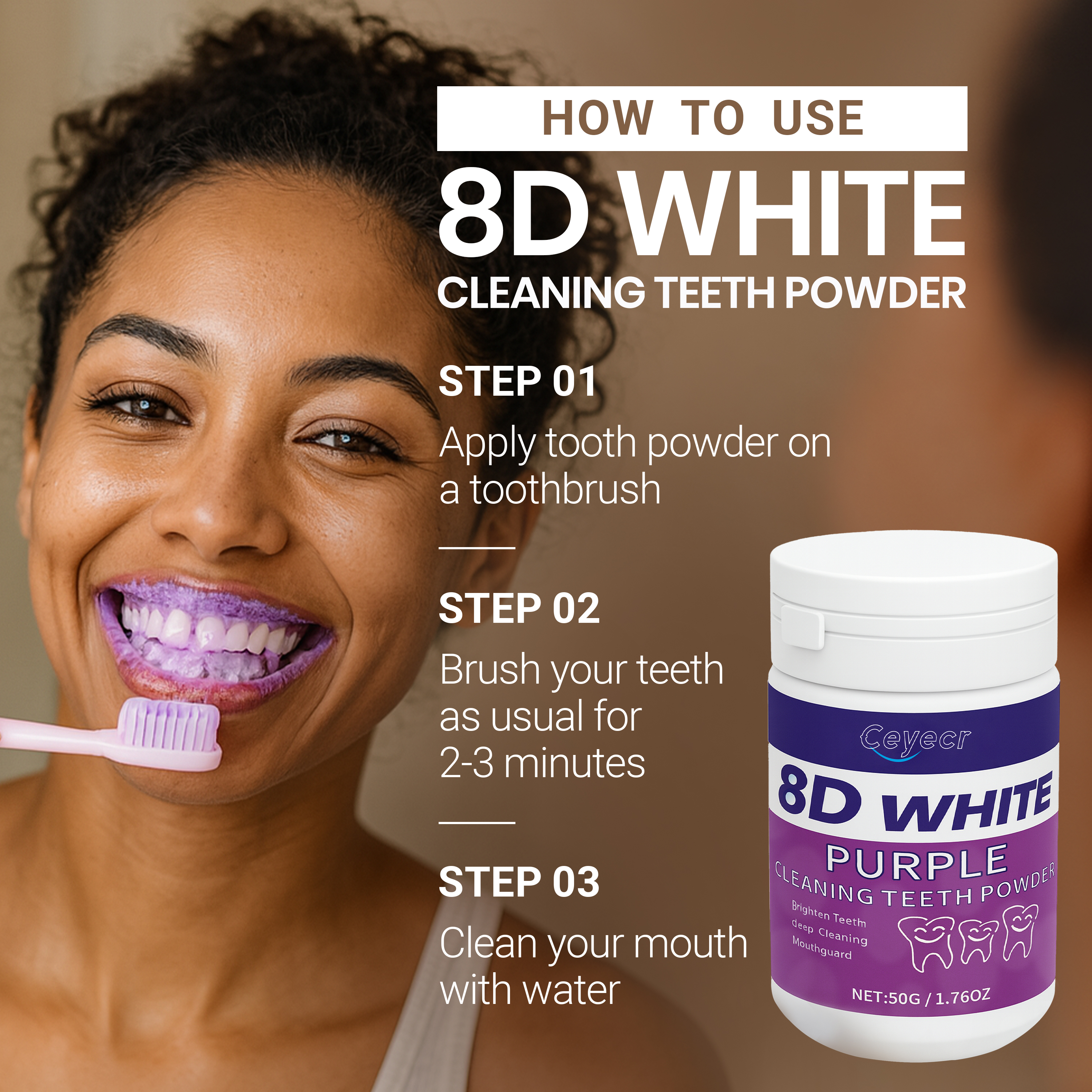 8D white Teeth Whitening Powde – Teeth Whitening Lab recenzja i cena