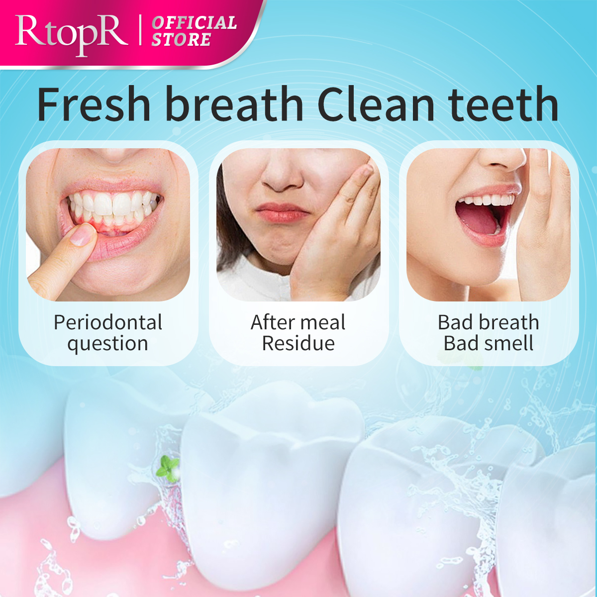 RtopR Mint Whitening Teeth Mou – Teeth Whitening Xylitol recenzja i cena