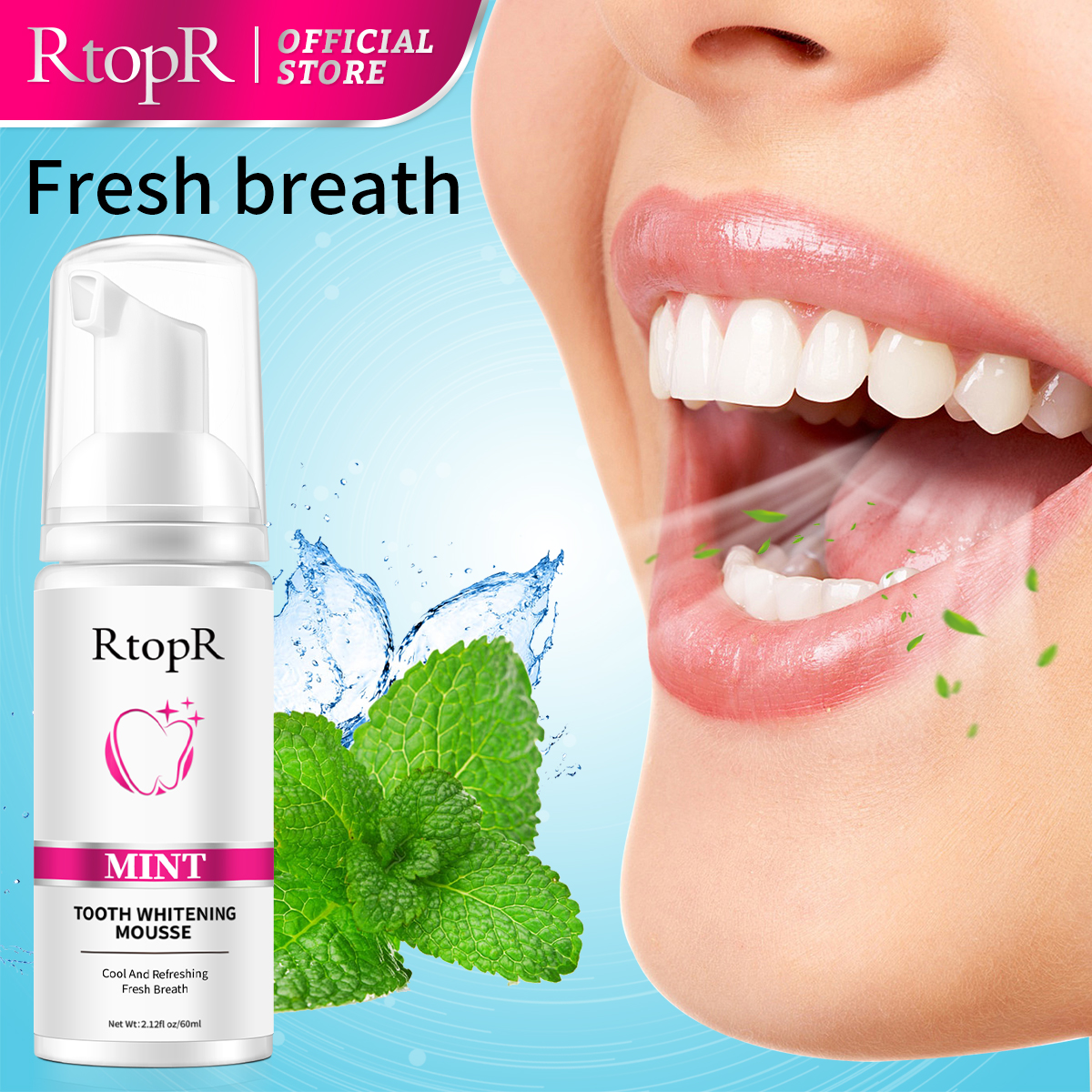 RtopR Mint Whitening Teeth Mou – Teeth Whitening Xylitol recenzja i cena